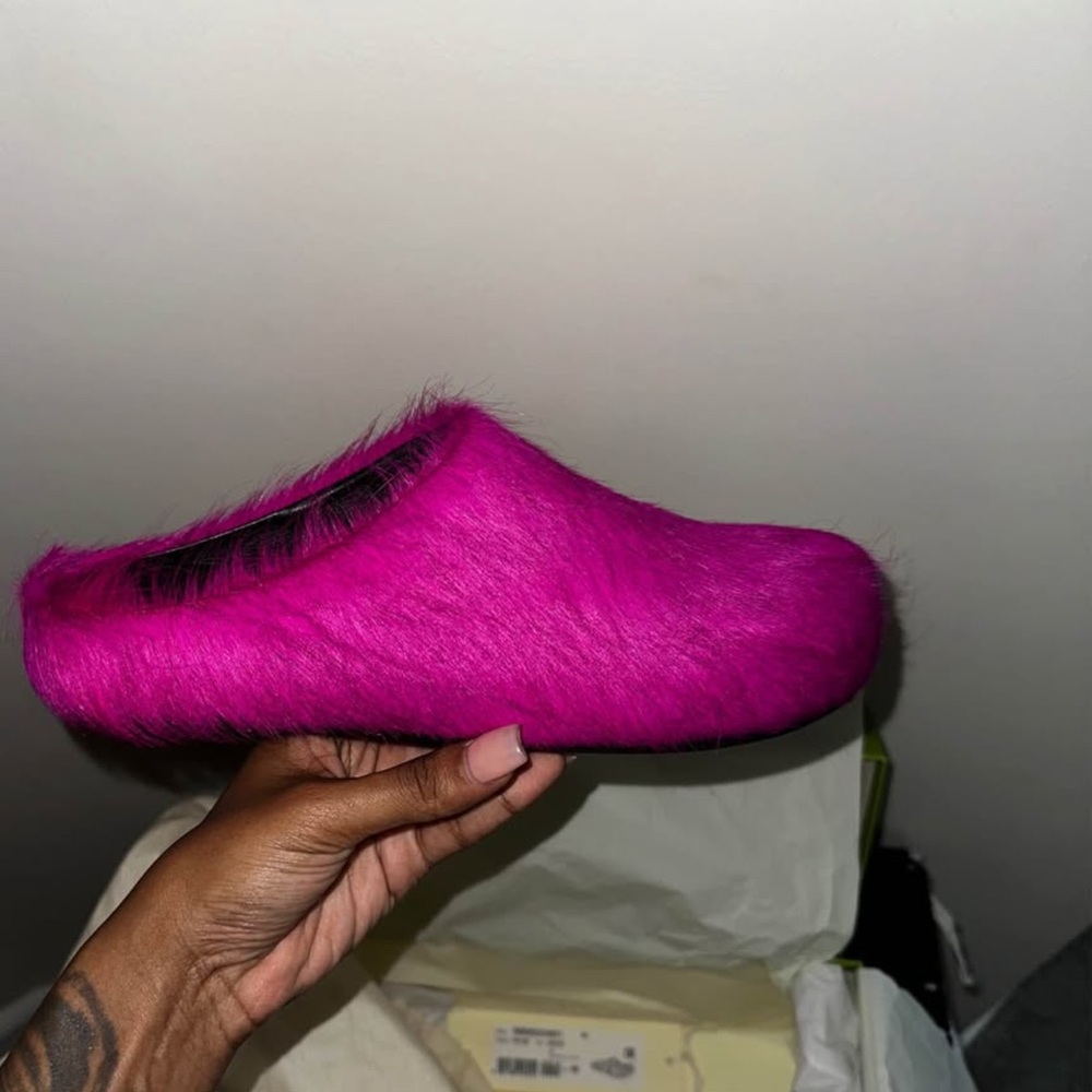 Marni Pink Slippers with Molded Construction